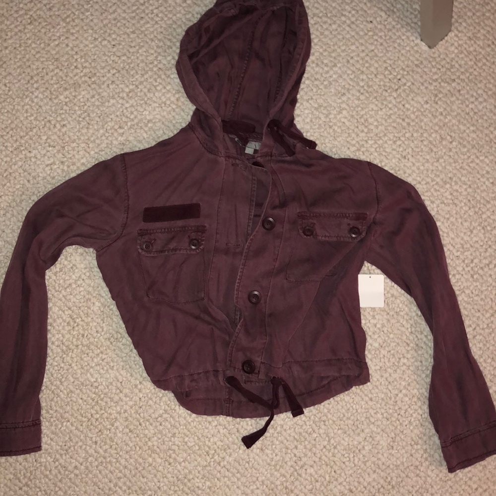 loose marroon/purpleish jacket from rubbish